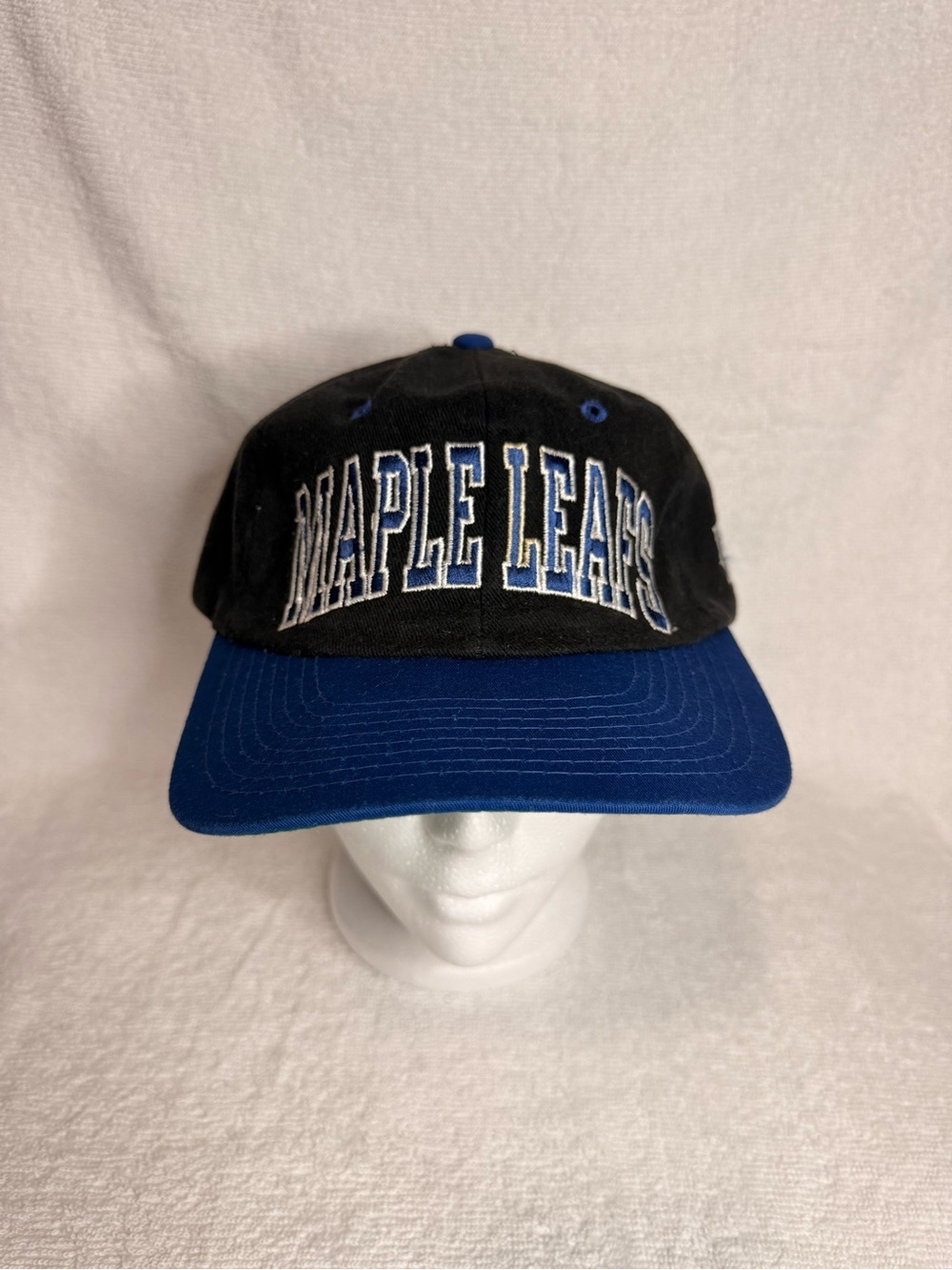 STARTER Maple Leafs Black and Blue Vintage Adjustable Hat